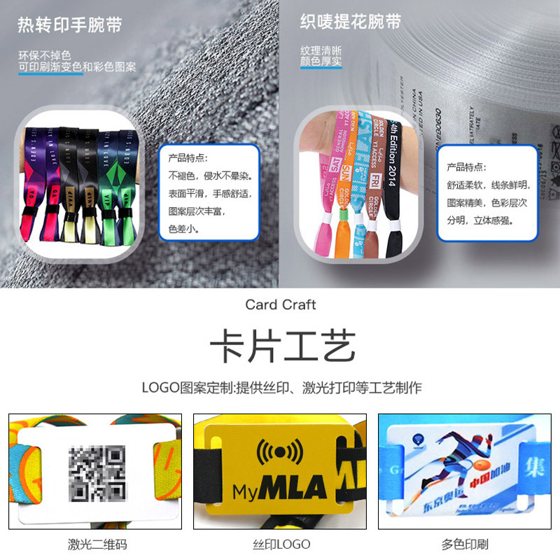 RFID松緊腕帶定做廠家IC松緊手環工廠2